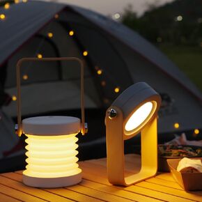 Touch Control Dimmable Multifunctional Night Light,Battery Operated Reading Light Table Lamp Outdoor Lamp Desk Lamp,USB Rechargeable Portable Folding LED Lantern Lamp
