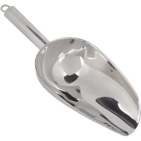 1PC Stainless Steel Multifunctional Ice Food Scoop, Coffee Beans Dried Fruit Shovel Small Ice Cube Shovel Bar Tool for Bar and Kitchen(12oz)