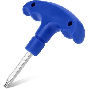 Golf Wrench with Plastic Handle, Adjustable Golf Tool Stainless Steel Golf Driver Tool Golf Torque Wrench for Golf Club Driver Shaft Adapter Torque Tool (Blue)