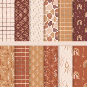 24 Sheets William Morris Pattern Paper Floral Scrapbook Specialty Paper Vintage Double Sided Craft Paper For DIY Card Making Photo Album Decor, 11.8 x 11.8 Inch