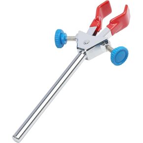 stonylab 2 Prong Swivel Clamp, Multipurpose Sturdy 2-Prong Dual Adjustable Clamp Finger Style Lab Extension Clamp Laboratory Accessory, S