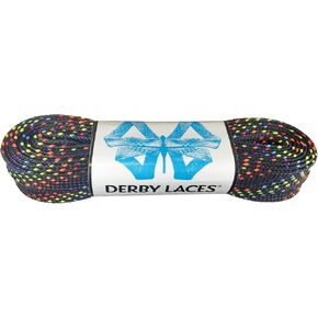 Derby Laces Rainbow 84 Inch Waxed Skate Lace for Roller Derby, Hockey and Ice Skates, and Boots