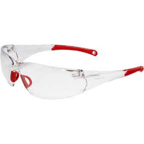 Calabria Side Out Clear Crystal Red Sport Safety Glasses for Pickleball Eye Protection for Women Pickleball Glasses for Men
