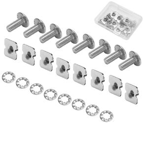 Football Back Plate Screws Kit,Football Gear Accessory for Adult/Youth,8 Set Chicago Screws Included Nuts with Gaskets
