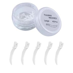 Disposable Dental Plastic Wedge, Dental Curved Matrix Wedges with Hole, Dental Fixing Wedge for Tooth Restoration (Mixed 480Pcs)