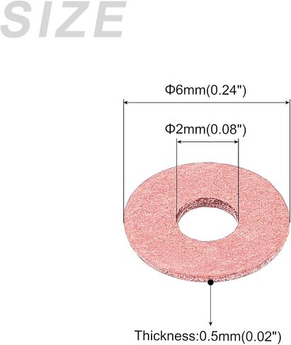 Insulating Fiber Washers (3x8x0.5mm/0.12"x0.31"x0.02") 1000Pcs, Fiber Flat Washers Insulated Gaskets - for Motherboard Machine, Light Red in Saudi Arabia