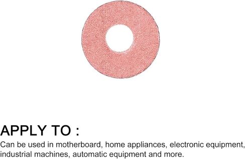 Insulating Fiber Washers (3x8x0.5mm/0.12"x0.31"x0.02") 1000Pcs, Fiber Flat Washers Insulated Gaskets - for Motherboard Machine, Light Red in Saudi Arabia