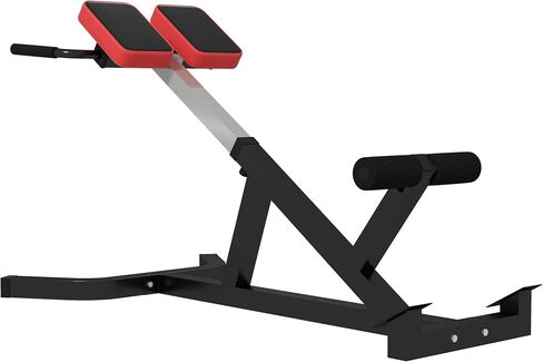 Soozier Roman Chair Back Extension Machine, Height Adjustable Hyperextension Bench with Dip Bars, Multi-Functional for Back, Core, Arms and Whole-Body Training in Saudi Arabia