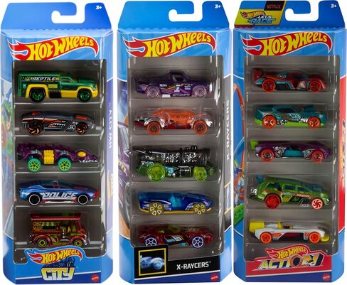 Hot Wheels Toy Cars, Bundle of 15 1:64 Scale Vehicles with 3 Themes: HW City, X-Raycers & Track Pack (Amazon Exclusive) in Saudi Arabia