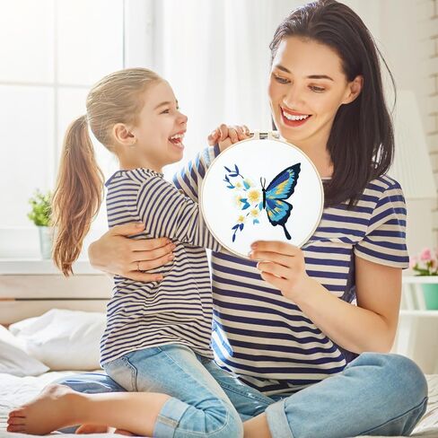 4 مجموعات طقم تطريز للمبتدئين البالغين، طقم تطريز للمبتدئين للبالغين، طقم تطريز زهور، طقم تطريز للمبتدئين، زهور اتبع تعليمات الفيديو - زهور F4 in Saudi Arabia