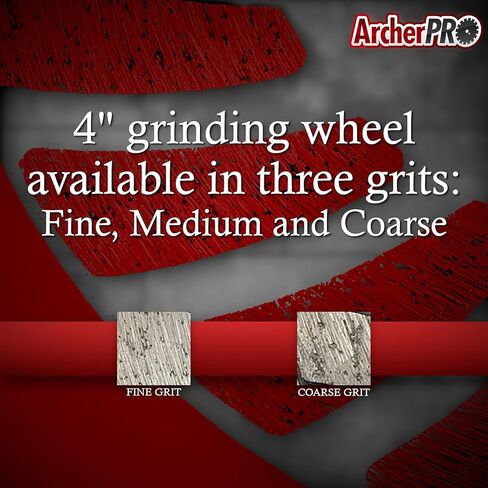 عجلة طحن ماسية من آرتشر برو توربو 4 بوصة، عجلة طحن لطحن الحجر. للاستخدام على مطحنة الزوايا. حبيبات خشنة 4 بوصة × 5/8 بوصة -11 حبيبة دقيقة in Kuwait