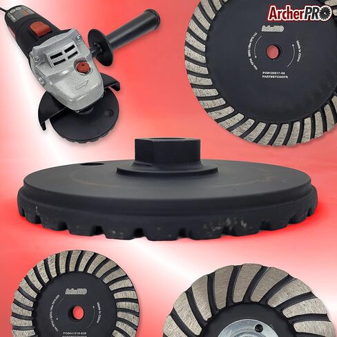 عجلة طحن ماسية من آرتشر برو توربو 4 بوصة، عجلة طحن لطحن الحجر. للاستخدام على مطحنة الزوايا. حبيبات خشنة 4 بوصة × 5/8 بوصة -11 حبيبة دقيقة in Kuwait