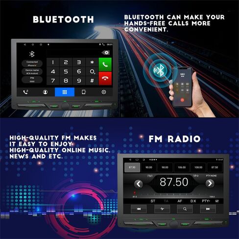 2024 Newest Double Din Car Stereo Radio Wireless CarPlay & Wireless Android Auto, 7inch Touchscreen Car Audio Receiver with Bluetooth5.2,Rearview Camera,AM/FM,Mirror Link,USB/AUX/SWC/TF/AUX/DSP in Saudi Arabia