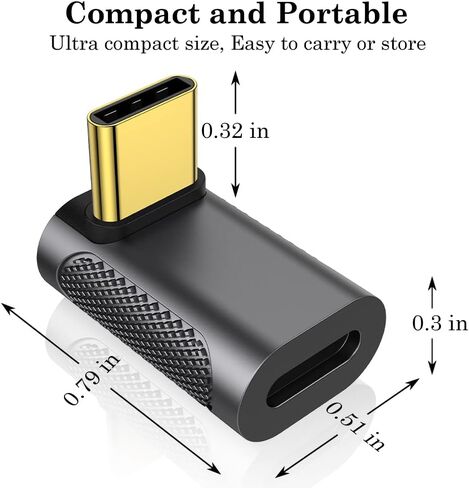 وصلة AuviPal USB C (عبوتان)، موسع محول USB من النوع C أنثى إلى أنثى يدعم ما يصل إلى 40 جيجابت في الثانية لنقل البيانات، وتوصيل طاقة 100 واط وتمرير فيديو 8K@60 هرتز in Kuwait