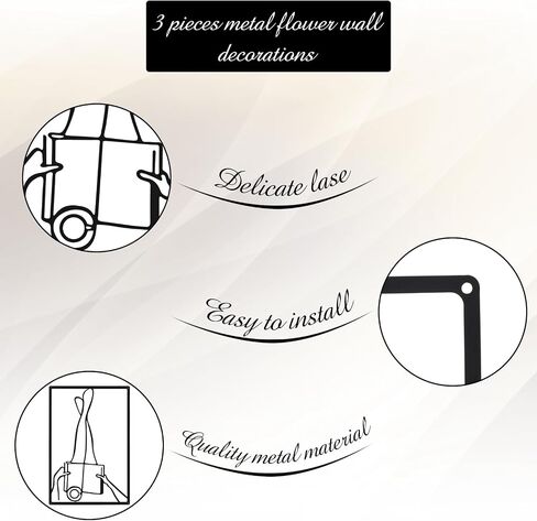 CHENGU 3 Pieces Metal Minimalist Abstract Woman Wall Art Line Drawing Wall Art Decor Single Line Female Home Hanging Wall Art Decor for Kitchen Bathroom Living Room (Black,Reading) in Saudi Arabia