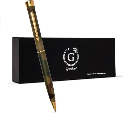 Garland Metal Twist Pen – Made in USA -Camo Design Design with Chrome Finish, Gift for Client, Graduate, Professional Look, Gift Box, Refillable with Universal #1 Refill in Saudi Arabia