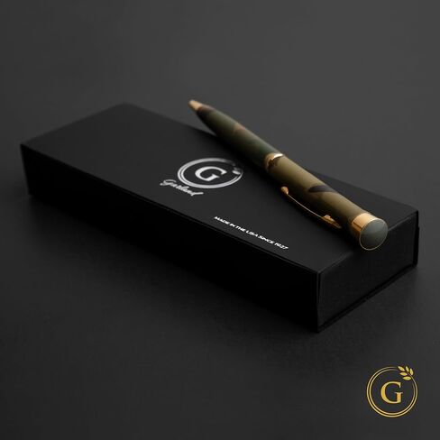 Garland Metal Twist Pen – Made in USA -Camo Design Design with Chrome Finish, Gift for Client, Graduate, Professional Look, Gift Box, Refillable with Universal #1 Refill in Saudi Arabia