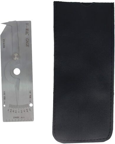 مقياس القطع السفلي من النوع Utoolmart V-WAC، مقياس عمق اللحام المتري الفردي، أدوات فحص قياس اللحام من الفولاذ المقاوم للصدأ لفحص اللحام، الشيكات السفلية، ارتفاع التاج، المسامية قطعة واحدة in Saudi Arabia