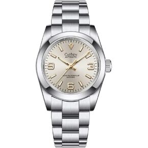 CADISEN Automatic for Men Watch 36MM Sapphire Mechanical Wristwatch Stainless Steel Waterproof Watch Casual Homage