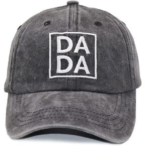 New Dad Gifts, Funny Dada Hats for Men, Vintage Washed Distressed Embroidered Daddy Baseball Cap