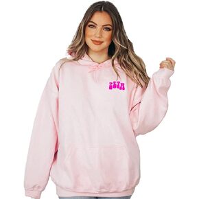 Go Greek Chic Zeta Tau Alpha Retro Floral Pink Hoodie - Zeta