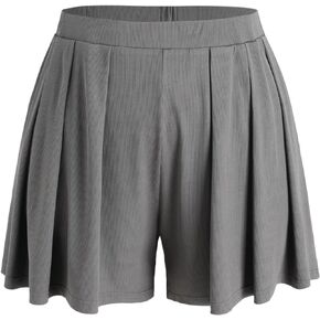CIDER- Elastic Waist, Wide Leg Shorts for Women, Curve & Plus Size