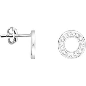 SOFIA MILANI - Women's Earrings 925 Silver - with Zirconia Stones - Circle Stud Earrings - 20312 in Kuwait