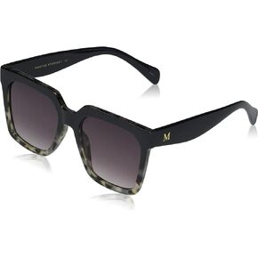 Martha Stewart Women's Ms145 Oversized Uv400 Protective Square Sunglasses-Timeless Gifts for Her, 53mm