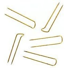 888 Display USA, Inc® - Jewelry Display Jeweler's Pins Upin or U-Pin Shape for securing Jewelry - Free Storage Organizer (100, Gold)