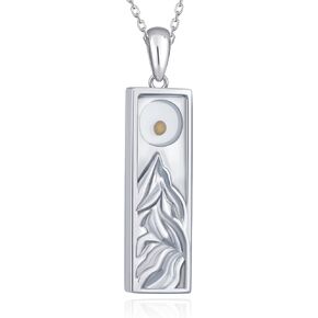 Mustard Seed Necklace 925 Sterling Silver Mountain Necklace Christian Necklace Your Faith Can Move Mountain Jewelry Gifts for Women