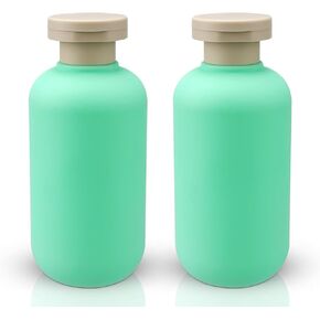 Squeeze Bottles for Liquild 6.7oz/200ml Travel Shampoo and Conditioner Bottles for Toiletries Plastic Bottles with Flip Cap Refillable Lotion Container 2 Pcs