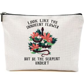 Makeup Bag Bookish Gifts Inspirational Gifts Reading Accessories Cosmetic Travel Bag for Women Reader Sister Friends Coworker Lightweight Book Stuff Zipper Pouch for Birthday Christmas Toiletry Bag