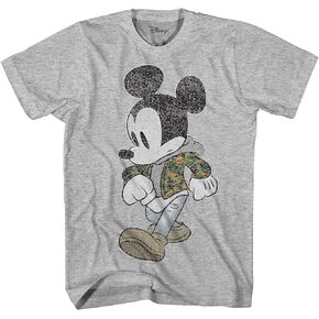 Disney Mickey Mouse Camo Distressed Camouflage Adult Mens Graphic T-Shirt
