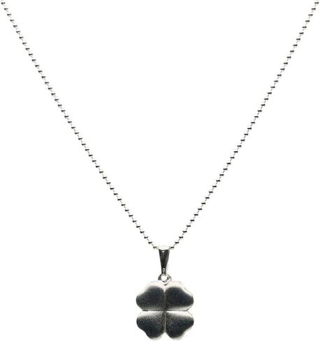 Sterling Silver Shamrock Clover Pendant 1.5mm Ball Chain Necklace Italy in Kuwait