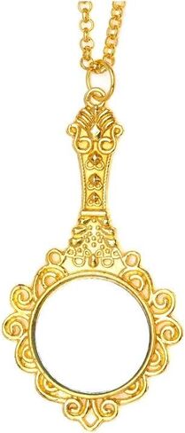 I.G.N.Y. Design Vintage Retro Mirror Pendant Necklace Victorian Gothic Jewelry in Kuwait