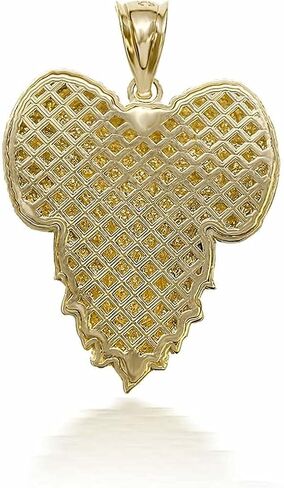 Animal Kingdom 14k Gold Aries Zodiac Sign Ram Head Necklace Pendant in Saudi Arabia
