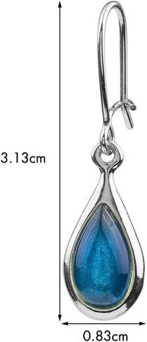 Blue Amber Sterling Silver Small Tiny Tear Drop Earrings in Saudi Arabia