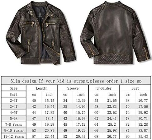 سترات للأولاد من الجلد الصناعي وسترات الدراجات النارية للفتيات الصغيرات ومعاطف الأطفال مقاومة للماء والرياح in Kuwait
