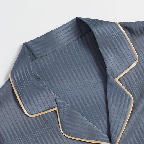 طقم بيجامات رجالي بأكمام طويلة من الحرير خفيف الوزن in Kuwait