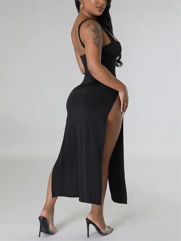 Ekaliy المرأة مثير مشد فستان الساتان الحرير Bodycon فساتين تاريخ فستان الليل in Kuwait