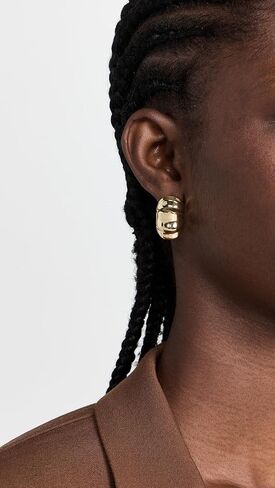 By Adina Eden Women's Indented Stud Earrings in Kuwait