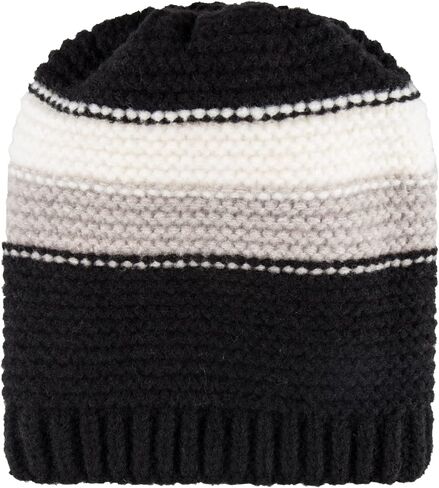 Jessica Simpson womens Striped Beanie With Fur Pom Beanie Hat in Saudi Arabia