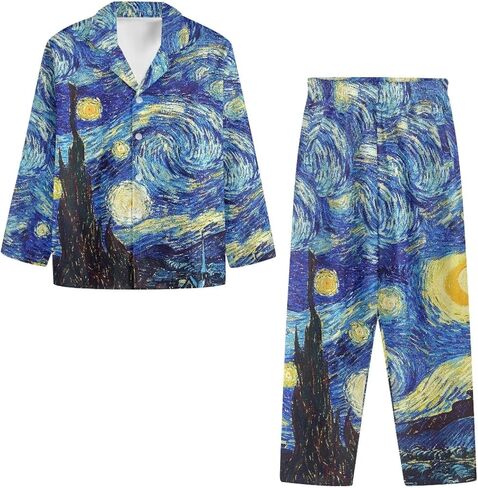 Women's Pajama Sets Night Shirts for Women Sleepwear Casual Lapel Pjs Set Soft Button Down Pjs for Women Set Gifts in Saudi Arabia