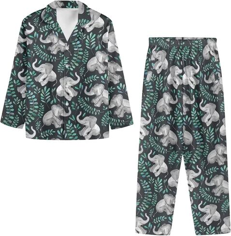 Women's Pajama Sets Night Shirts for Women Sleepwear Casual Lapel Pjs Set Soft Button Down Pjs for Women Set Gifts in Saudi Arabia