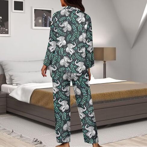 Women's Pajama Sets Night Shirts for Women Sleepwear Casual Lapel Pjs Set Soft Button Down Pjs for Women Set Gifts in Saudi Arabia