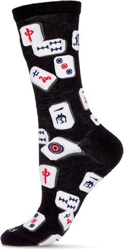 MeMoi Mahjong Bamboo Blend Crew Socks in Saudi Arabia