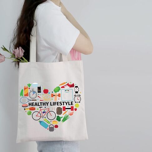 Dietitian Canvas Tote Bag Shopping Bag Nutritionist Gift RD Registered Dietitian Gifts Dietitian Graduation Gift in Kuwait
