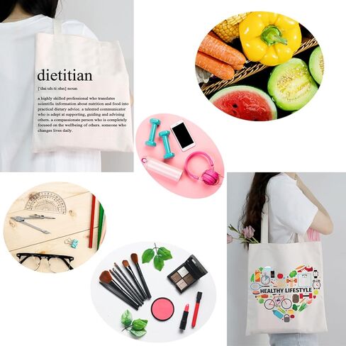 Dietitian Canvas Tote Bag Shopping Bag Nutritionist Gift RD Registered Dietitian Gifts Dietitian Graduation Gift in Kuwait