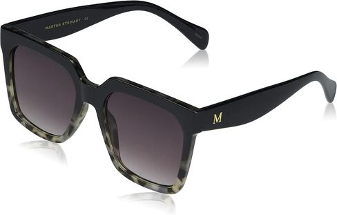 Martha Stewart Women's Ms145 Oversized Uv400 Protective Square Sunglasses-Timeless Gifts for Her, 53mm in Saudi Arabia