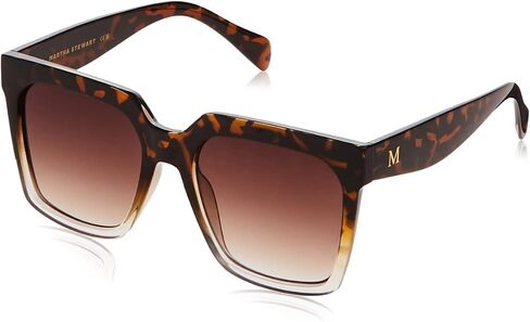 Martha Stewart Women's Ms145 Oversized Uv400 Protective Square Sunglasses-Timeless Gifts for Her, 53mm in Saudi Arabia